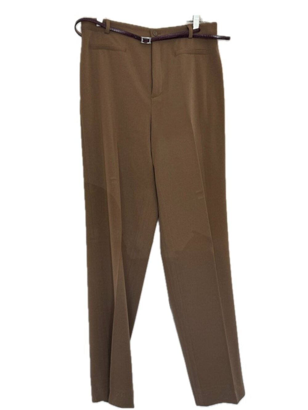 Rafaella Belted Slacks Caramel Trousers Sz 8